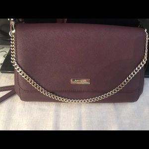 OWO Plum Kate Spade Crossbody with Gold Accent